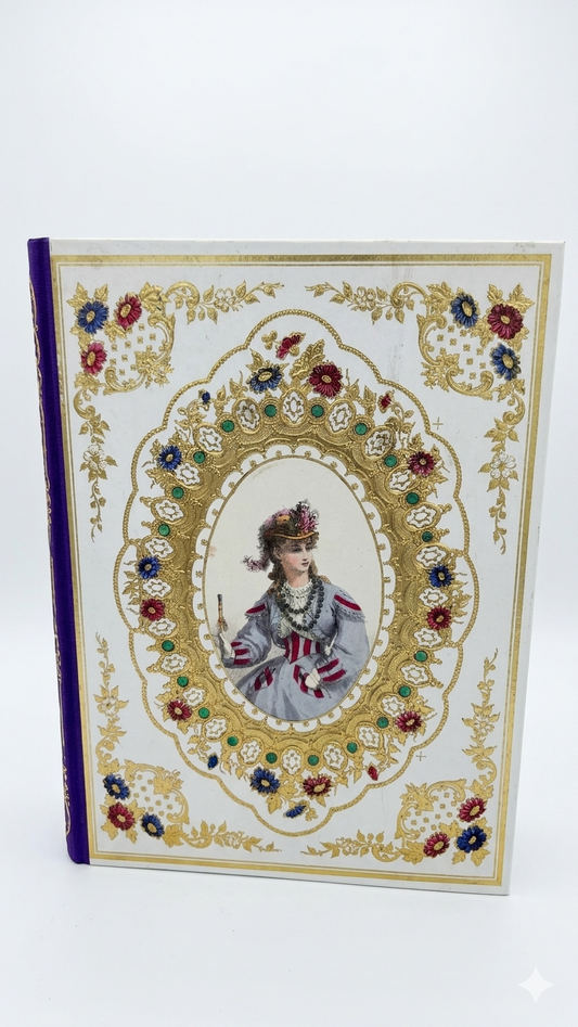 Italian Cartonnage Book Published 1870 (Purple Spine)