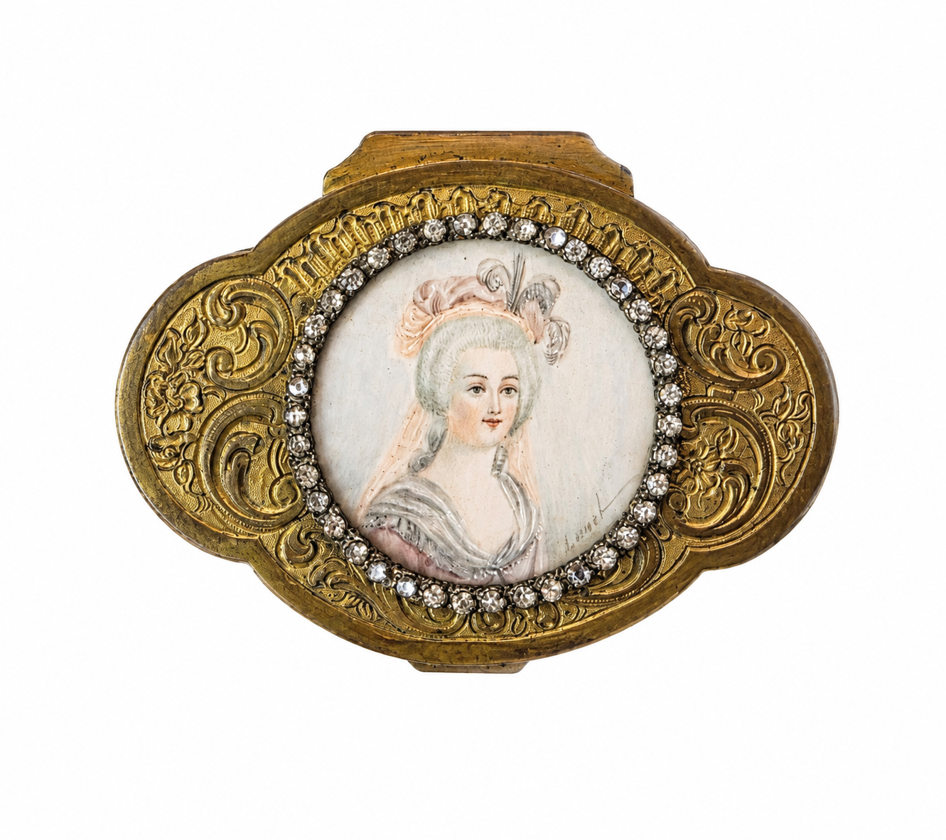 French Bronze Portrait Box